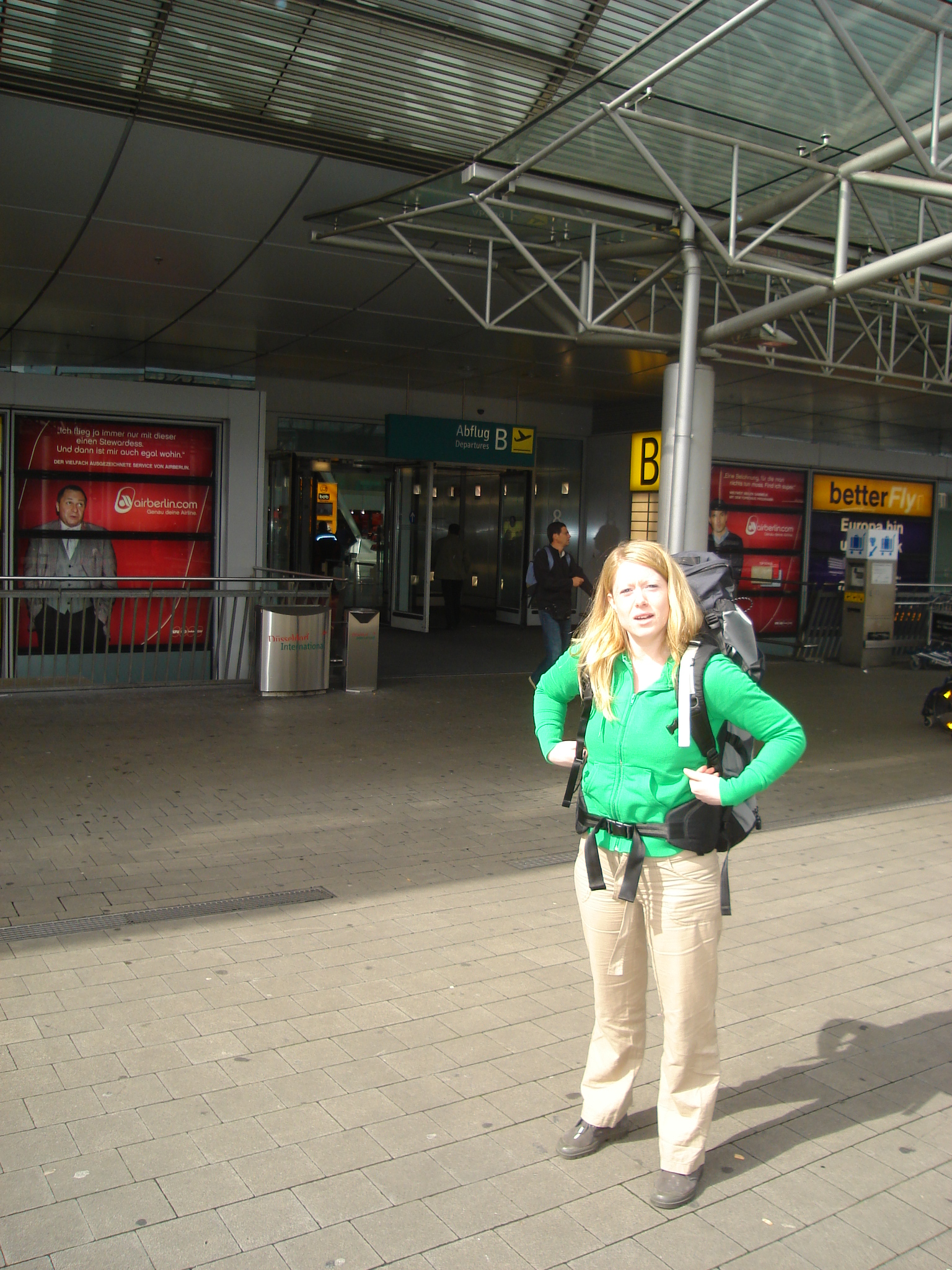 Fleur at the airport